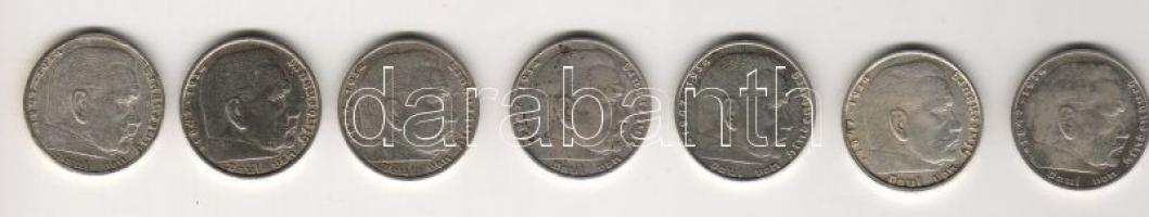 D. Reich 1937(3x),1938(2x),1939(2x) 2RM h.k.-tel ezüst T:3+,3