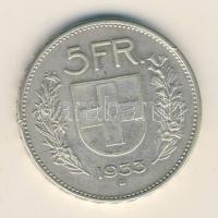 Svájc 1933B 5Fr Ag T:2-/3 Switzerland 1933B 5 Francs Ag C:VF/F