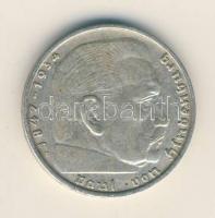 Német 3. Birodalom 1939B 2M Ag "Hindenburg" T:2-
German Third Reich 1939B 2 Marks Ag &quot...