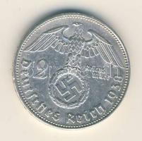 Német 3. Birodalom 1938E 2M Ag "Hindenburg" T:2- German Third Reich 1938E 2 Marks Ag "Hindenburg" C:VF