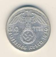 Német 3. Birodalom 1939D 2M Ag "Hindenburg" T:2- German Third Reich 1939D 2 Marks Ag "Hindenburg" C:VF