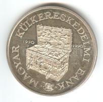 1990. "Magyar Külkereskedelmi Bank" Ag(925) emlékérem (36g) T:exPP