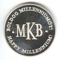 1999. "MKB-Búcsú a 900-as évektől" Ag(999) emlékérem (31,4g) szign.: Lebó F. T:PP