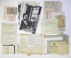 1919-1946 Vegyes papírtétel, újságok, újságcikkek, betétkönyvek, fejléces számlák, röpiratok, levele...