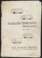 1976-1993 4db autó okmány Autóker tájékoztató, Barkas B1000 , AVM fedélzeti készülék kezelési útmutató , 1983. évi választék jegyzék