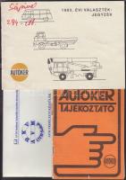 1976-1993 4db autó okmány Autóker tájékoztató, Barkas B1000 , AVM fedélzeti készülék kezelési útmuta...