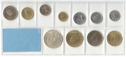 1994. 10f-200Ft 11db klf érmés forgalmi sor fóliatokban (200Ft Ag "Deák") T:1