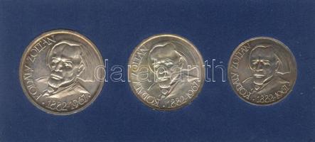 1967. 25Ft Ag + 50Ft Ag + 100Ft Ag "Kodály" sor "MNB" plasztiktokban T:BU