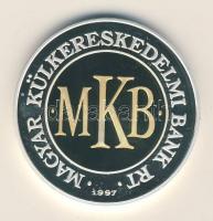 1997. "MKB Rt." Ag(999) emlékérem (31.1g) belső rész aranyozva, szign.: Lebó F T:PP