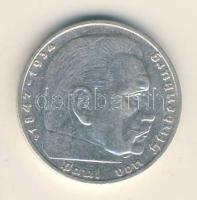 Német 3. Birodalom 1937F 2M Ag "Hindenburg" T:2
German Third Reich 1937F 2 Marks Ag "...