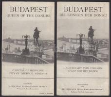 Cca.1930  2 db Budapest angol+német nyelvű utazási prospektus térképpel