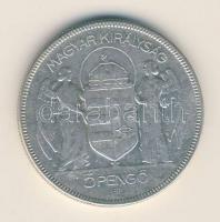 1930. 5P Ag "Horthy jobbra" T:3