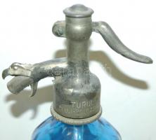 Szódás/szikvizes üveg, "Klein Rudolf Nagy Szalonta" turult formázó fejjel