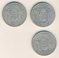 1930. 5P Ag "Horthy jobbra" (3x) T:3