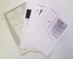 Több dosszié nyomdászattal kapcsolatos irat magyarul, franciául+ évkönyv (1908-1909)