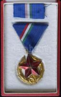 1974. "Közbiztonsági Érem" arany fokozata a rendőrség tagjai részére tokban, szalagsávval dísztokban és adományozói okirattal T:2