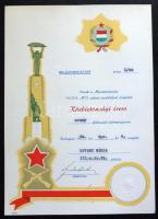 1974. "Közbiztonsági Érem" arany fokozata a rendőrség tagjai részére tokban, szalagsávval ...