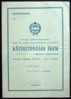 1974. "Közbiztonsági Érem" ezüst fokozata a rendőrség tagjai részére tokban, szalagsávval ...