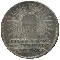 Habsburg Birodalom / Pozsony 1830. szeptember 28. Koronázási zseton Ag "I.Ferenc - V.Ferdinánd" (3.25g) T:2,2- /  Habsburg Monarchy / Bratislava 28 September 1830. Coronation Silver Jeton Ag "Franz I - Ferdinand V" (3.25g) C:XF,VF HTÉ.: 925.