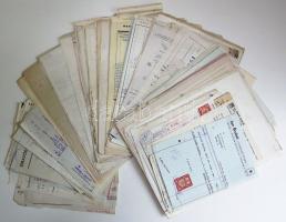 Csehszlovákia kb 200 db okmánybélyeges okmány az 1930-1940-es évekből, főleg számlák / Czechoslovaki...