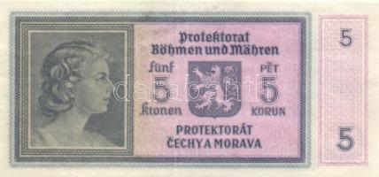 Német 3. Birodalom/Cseh-Morva Protektorátus/német megszállás 1940. 5K T:II
German Third Reich/Protec...