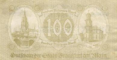 Német Birodalom /Weimari Köztársaság/Frankfurt Am Main 1923. 100.000.000M T:II
Germany/Weimar Republ...