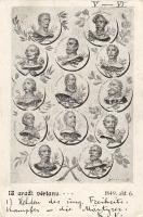 1898 Aradi vértanúk, ritka lap 5kr bérmentesítéssel Oroszországba T3