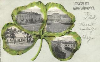 Nagyvárad military barracks, clover litho