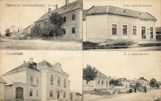 Tótpelsőcz, Postahivatal, nagyvendéglő, Kohn Adolf kereskedése T3 (apró saroktörés)