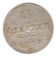 Ausztria/cseh verdejel 1849C 6Kr Ag T:2 Austria/Czech mintmark 1849C 6 Kreuzer Ag C:XF