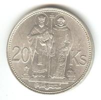 Szlovákia 1941. 20K Ag "Cirill és Metód" T:1- Slovakia 1941. 20 Korun Ag "St. Kyrill and St. Methodius" C:AU