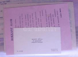 1940es évektől napjainkig Nagy vegyes nyomtatványtétel : menetrendek, csekkek,  szórólapok, postai n...