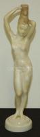 Jelzett női akt porcelán figura / Nude chinaware figure 22cm