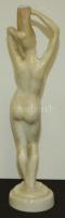 Jelzett női akt porcelán figura / Nude chinaware figure 22cm