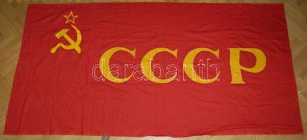 CCCP  ill. sarló kalapács jellel ellátott eredeti szovjet zászló/  sovjet flag 170x98cm