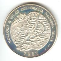 1987. "Hollókő / HNF Szécsényi Honismereti Bizottsága" Ag (0.835) emlékérem. Szign.: BGY (...