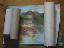 7db klf nagyméretű rajz különböző technikákkal