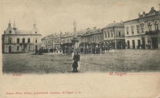 Máramarossziget main square with Hotel Korona and Café Korona