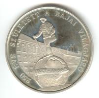 1989. "250 éve született a Bajai Világjáró / MÉE" emlékérem. Szign.: BGY (43mm) T:PP