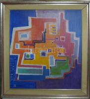 Mertz Éva (1957-): Rózsaillat, akrill-farost, jelzett, keretben, 56x62cm