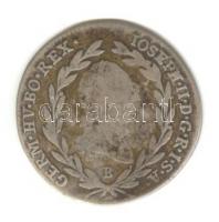 Ausztria/magyar verdejel 1790B 10Kr Ag "II József" T:3+