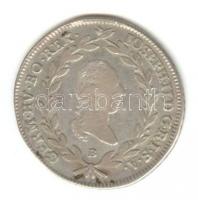 Ausztria/magyar verdejel 1787B 20Kr Ag "II József" T:2-