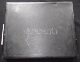 cca 1920 Hatszemélyes, 31 darabos komplett Berndorfi Krupp alpakka étkészlet, eredeti dobozában. / 
...