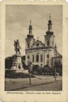 Marosvásárhely Kossuth statue, Catholic church (small tear)