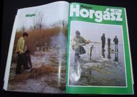 Magyar Horgász havilap bekötött évfolyamai 13 kötetben, kifogástalan állapotban (1972-80, 1983-86)