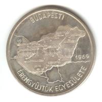 1969. "Budapesti Éremgyűjtők Egyesülete" ffém emlékérem, gravírozva, számozott T:exPP