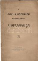 1918 A Gizella gőzmalom Rt. alapszabályai; Engel Zs. nyomdája