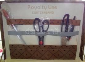 2000 körül készült Svájci kés készlet 25 dbos 6db villa és steakkés,  késélező, 2 db olló, sajtvágó ...