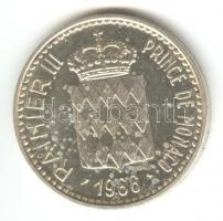 Monaco 1966. 10Fr Ag "III.Rainier" Próbaveret T:1- (apró k.) Monaco 1966. 10 Francs Ag "Rainier III" ESSAI C:AU (tiny k.)