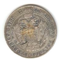 Ausztria 1760. Mária Terézia zseton (d=33mm) ezüstözött Br érem T:3 forrasztás nyom Austria 1760. Maria Theresia token (d=33mm) silver plated Br medallion C:F